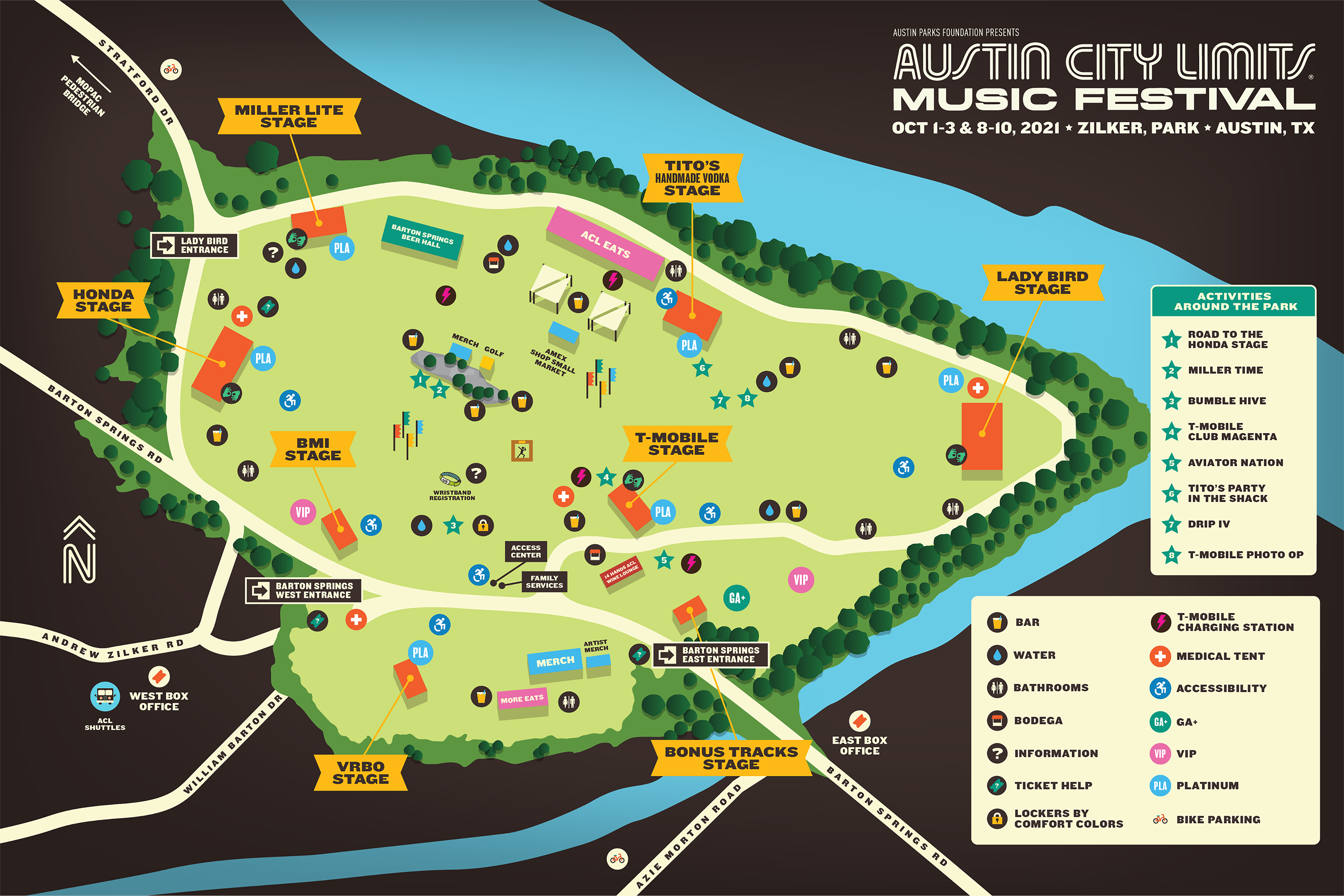 ACL Fest 2022 map